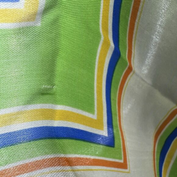 Vintage Burmel Lime Green Silk Scarf Women's Hair Head Wrap Neck Mob Wife Pinup - Picture 15 of 16